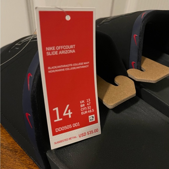 Arizona Wildcats Nike Offcourt Slides Black DD0505-001 Men’s Size 14 NEW - Picture 9 of 9